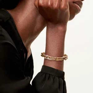 HardWear Large Link Bracelet with Semi Pave Diamonds - Thumbnail Image 4